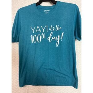 100th day of school t-shirt direct to garment print size L